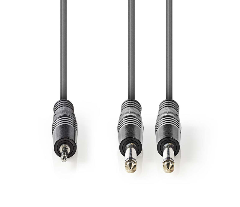 Kabel Jack 3,5mm konektor/2x Jack 6,35mm konektor 3m NEDIS COTH23200GY30