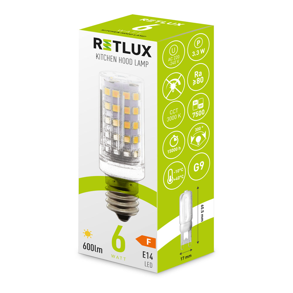Žárovka LED E14 6W bílá teplá RETLUX RLL 459