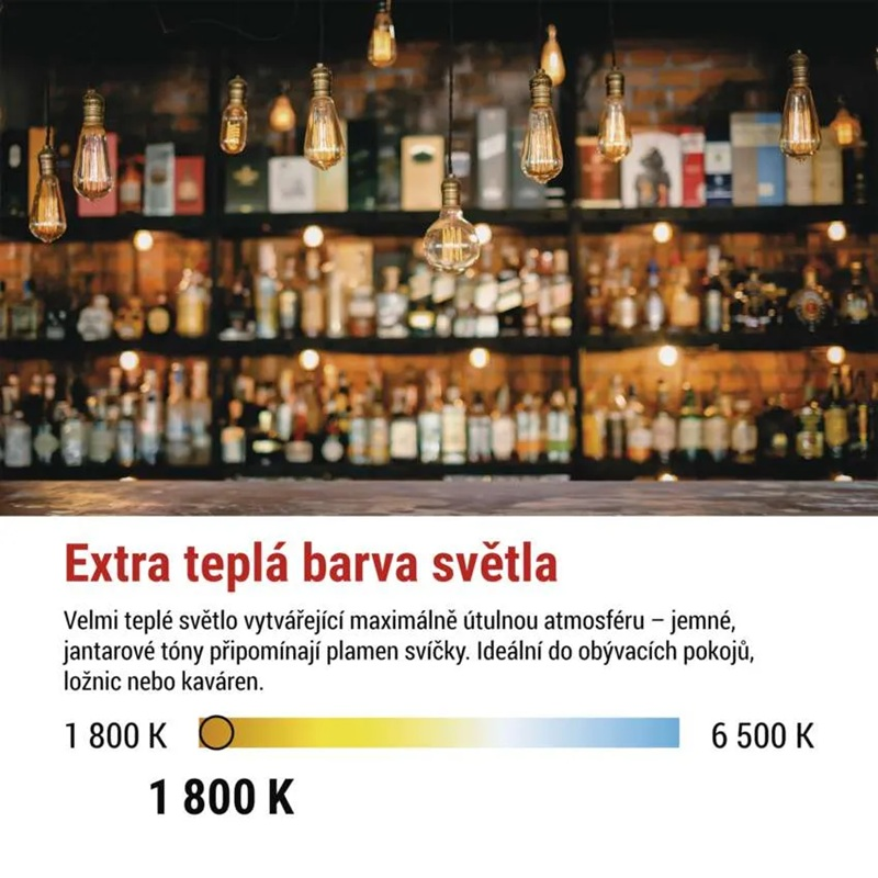 Žárovka DECO LED E27 4W flame EMOS Z59G01