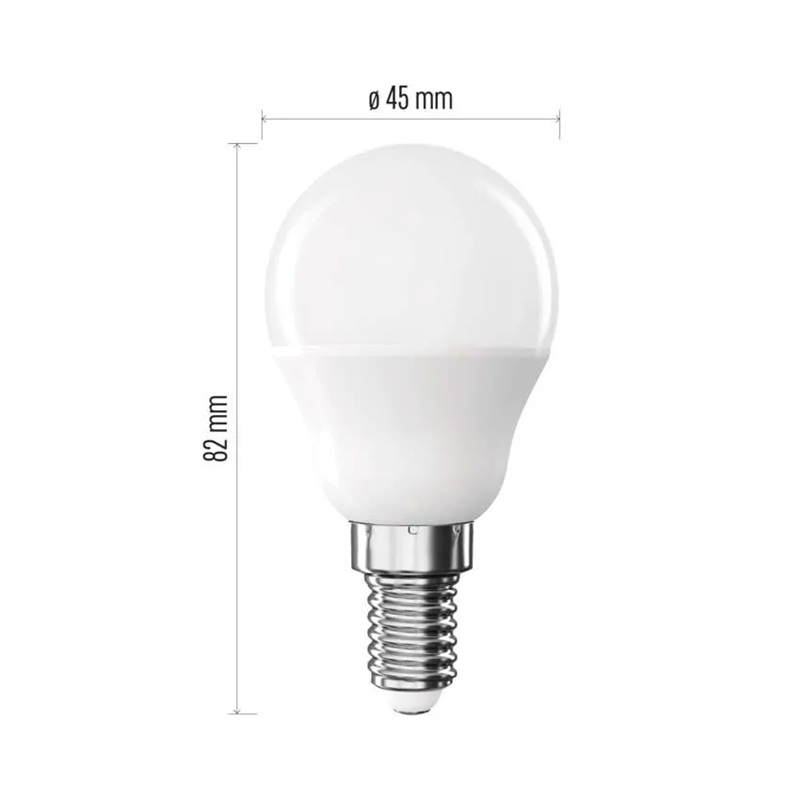 Žárovka LED E14 2,5W Classic Mini Globe bílá přírodní EMOS ZQ1D13