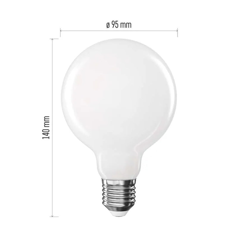 Žárovka Filament LED E27 7,8W G95 bílá přírodní EMOS ZF2D53 (75W)