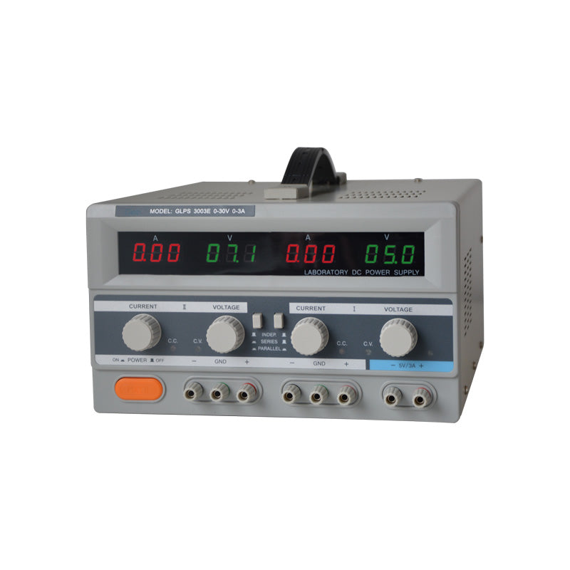 Zdroj laboratorní GETI GLPS 3003E 2x0-30V/ 0-3A+ (5V-3A)