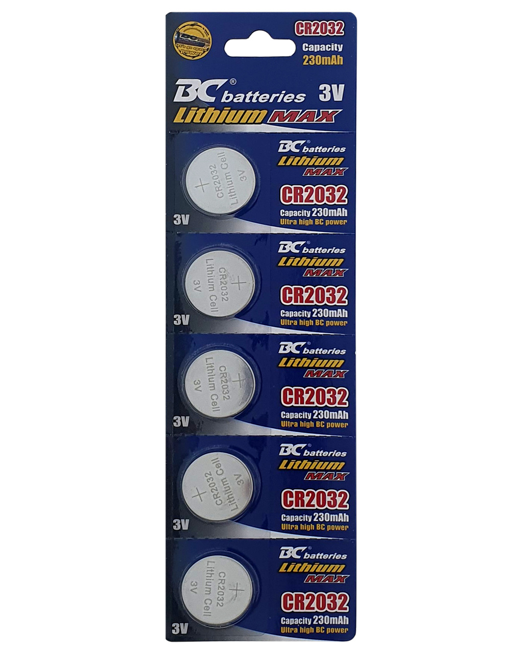 Baterie CR2032 BC batteries lithiová 5ks / blistr