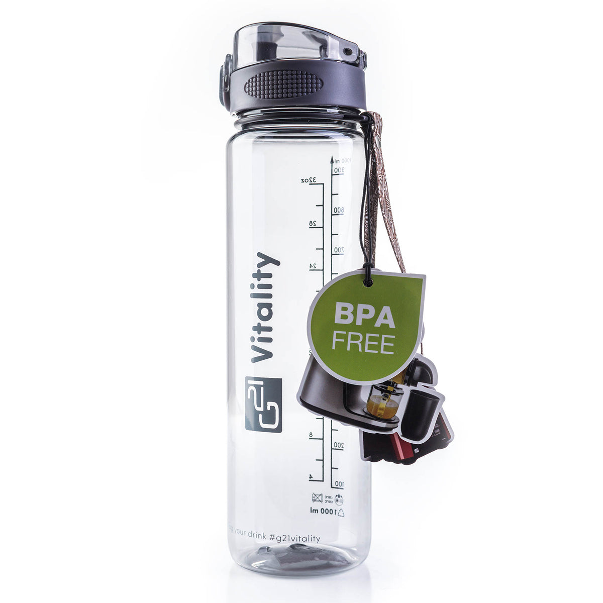 Láhev na vodu G21 1000ml Grey