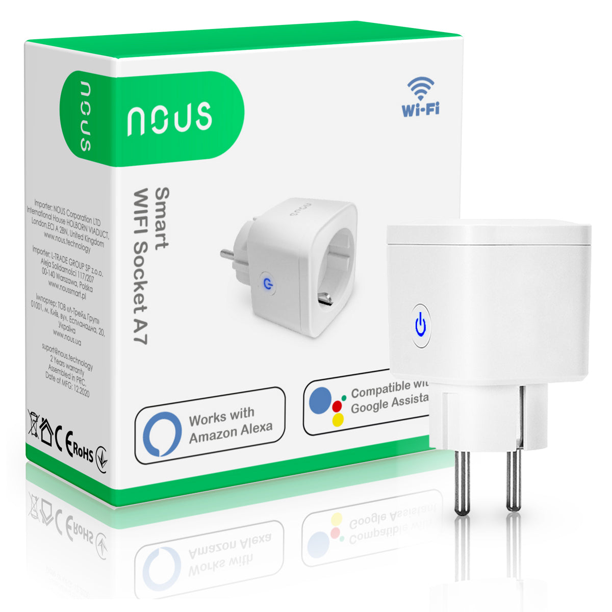 Smart zásuvka NOUS A7 WiFi Tuya