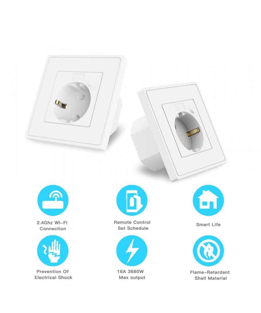 Smart zásuvka WOOX R4054 WiFi Tuya - do zdi