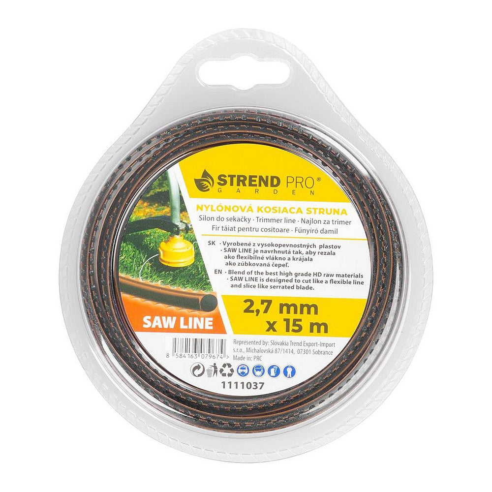 Struna SawLine STREND PRO 1111037 2,7mm 15m zoubkovaná