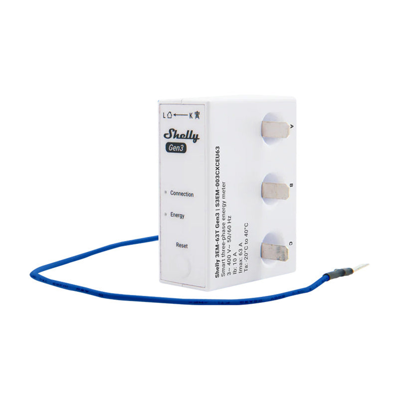 Smart meřič spotřeby SHELLY 3EM-63T Gen3 WiFi