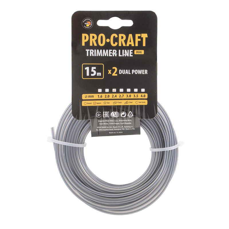 Struna PROCRAFT KV/J 3mm 15m hranatá