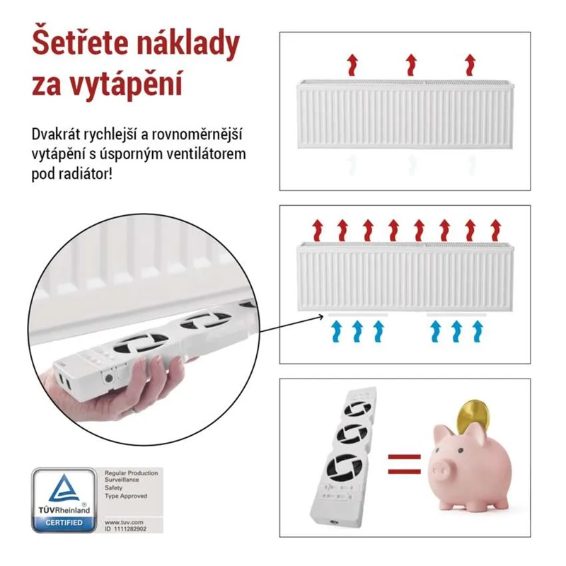 Ventilátor EMOS P56PR1 MONO pro radiátory a konvektory