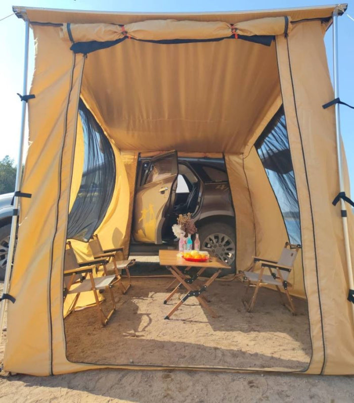 Zástěny pro markýzu na auto boční pískové 2x2m