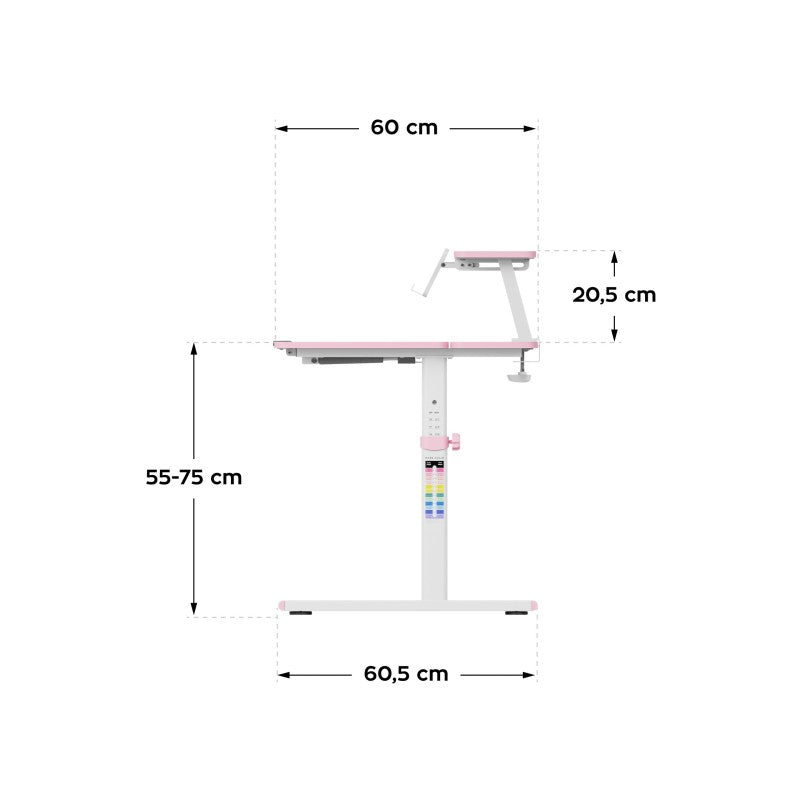 Ergonomický stůl MARK ADLER Study 3.7 pink 90 cm