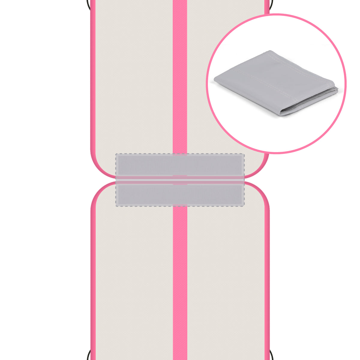 Airtrack REBEL RBA-4702-P 400x100x10cm pink
