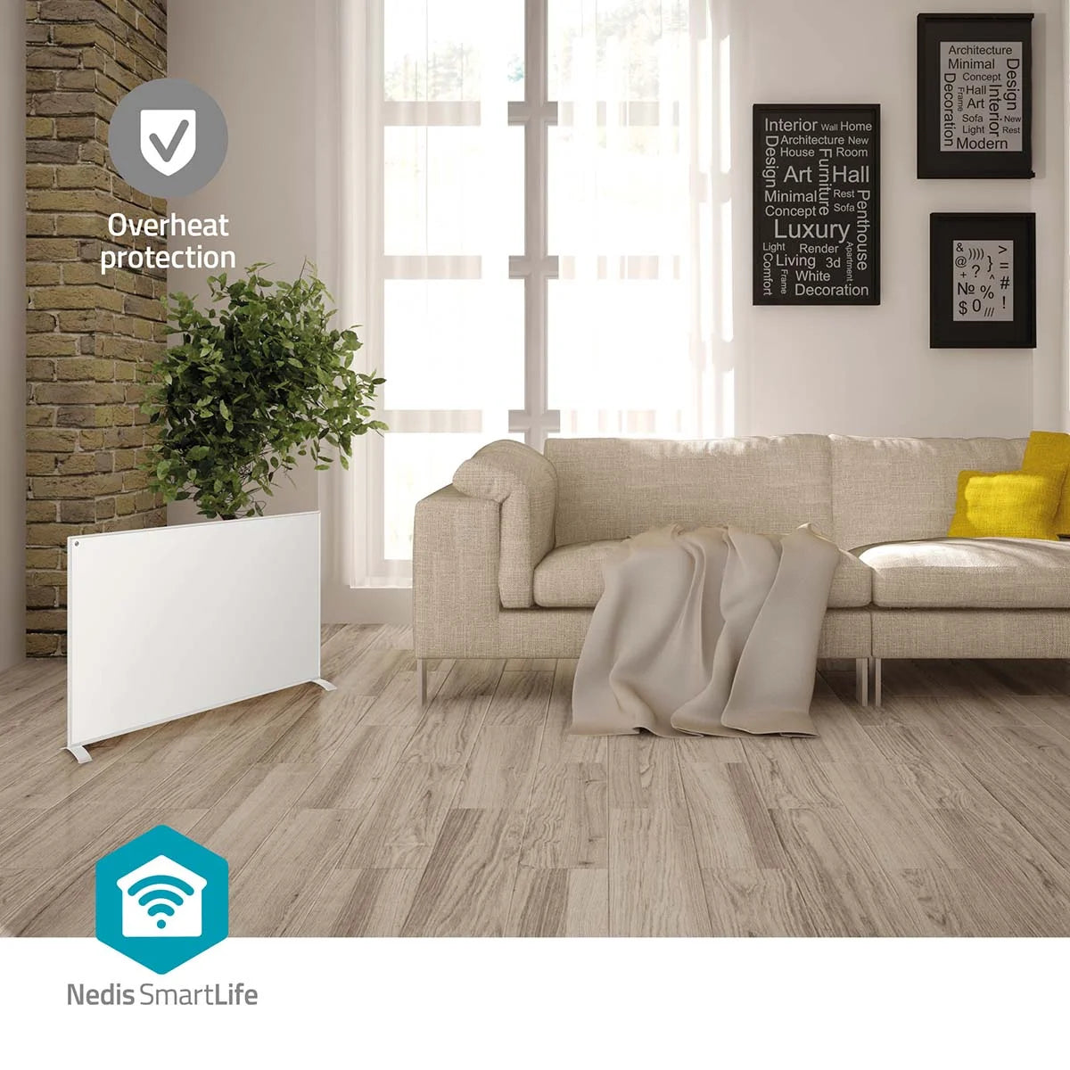 Smart Infračervený topný panel NEDIS HTIP700WTW