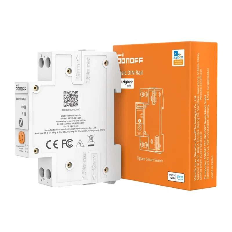 Smart spínač na DIN lištu SONOFF ASIC-ZB1GSP ZigBee