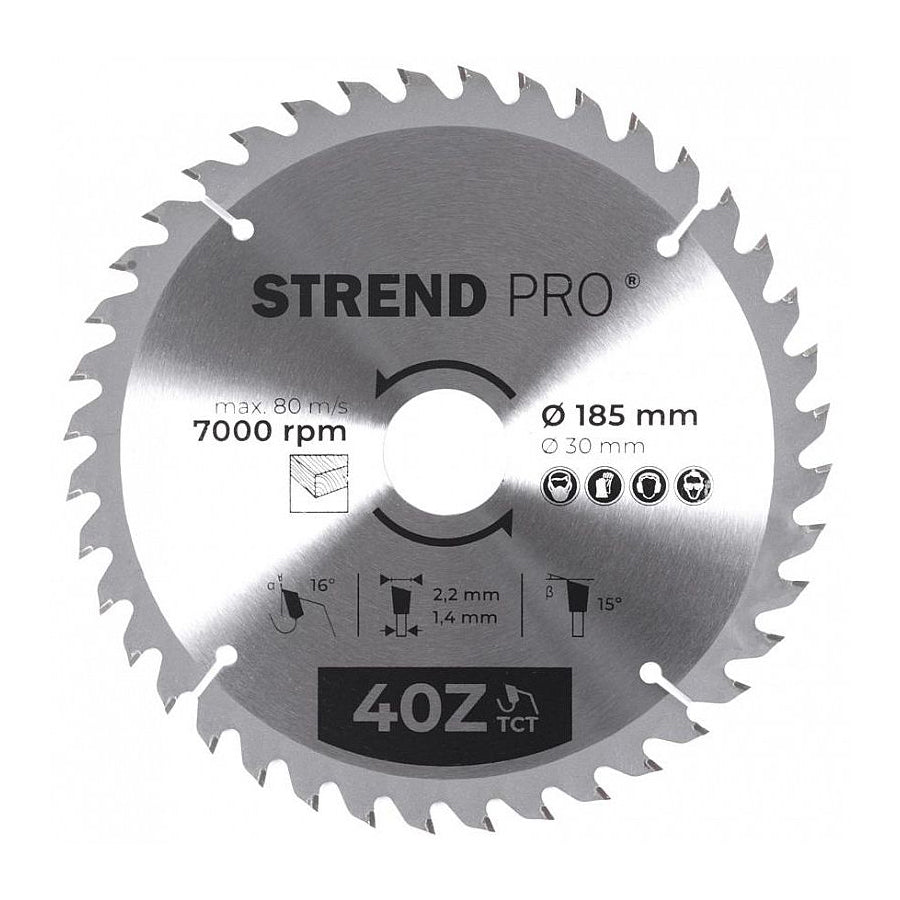 Kotouč pilový TCT pro pokosové pily 185mm 40Z STREND PRO