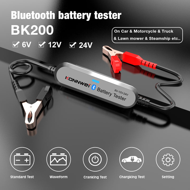 Tester autobaterií KONNWEI BK200 Bluetooth
