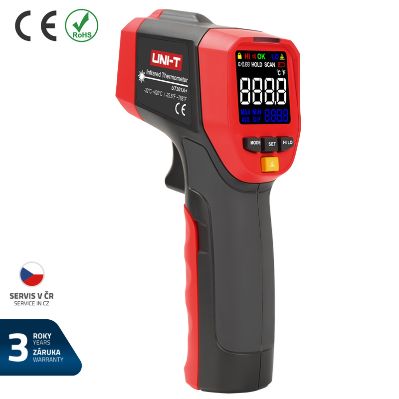 Teploměr bezkontaktní UNI-T UT301A+
