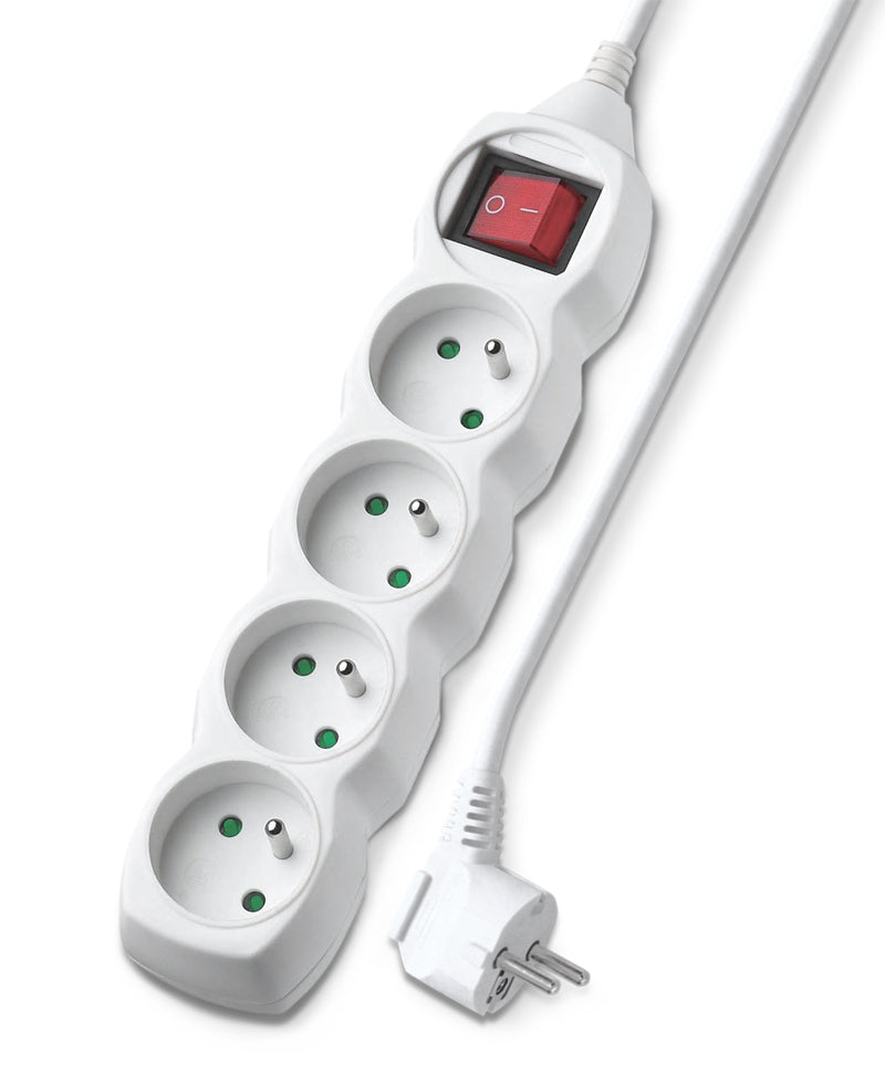 Prodlužovací kabel 4 zásuvky 5m GETI GEC45S s vypínačem