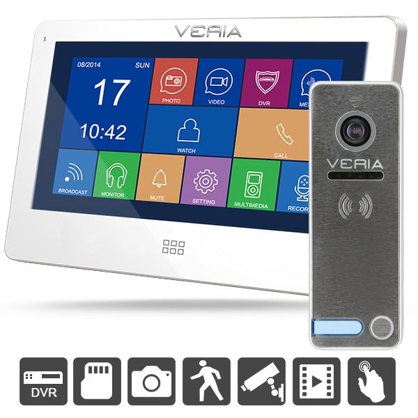 Videotelefon VERIA 7077B White + VERIA 230