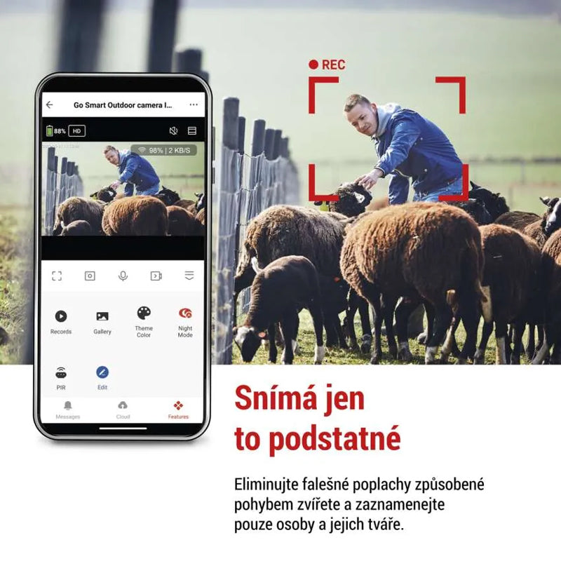 GoSmart venkovní otočná kamera EMOS IP-6000 OWL s 4G/LTE, šedá, Tuya