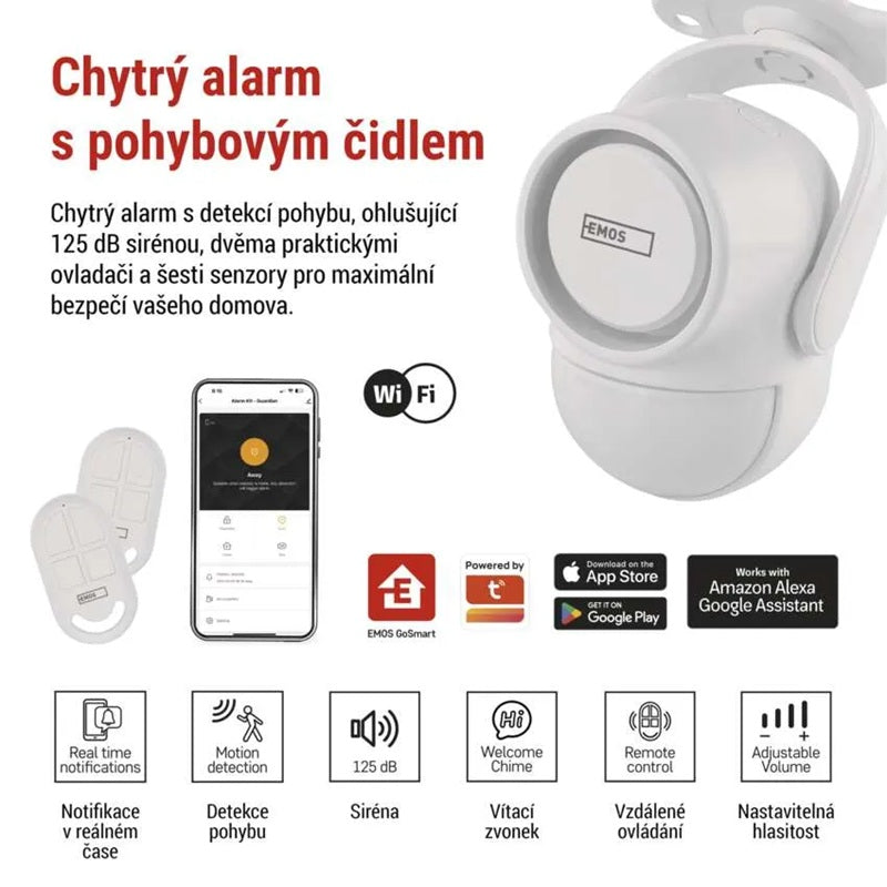 GoSmart alarm EMOS IP-126L GUARDIAN s pohybovým čidlem WiFi Tuya