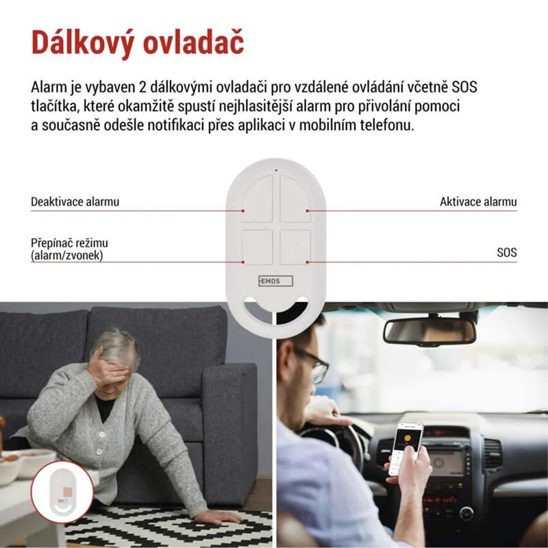 GoSmart alarm EMOS IP-126L GUARDIAN s pohybovým čidlem WiFi Tuya