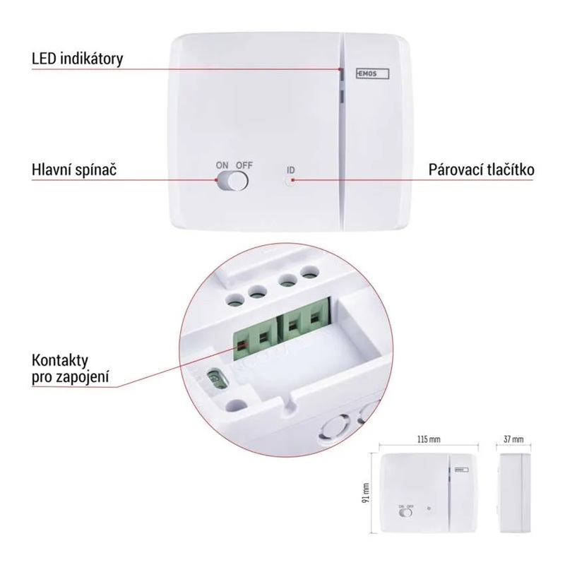 Termostat EMOS P56A11 programovatelný bezdrátový OpenTherm