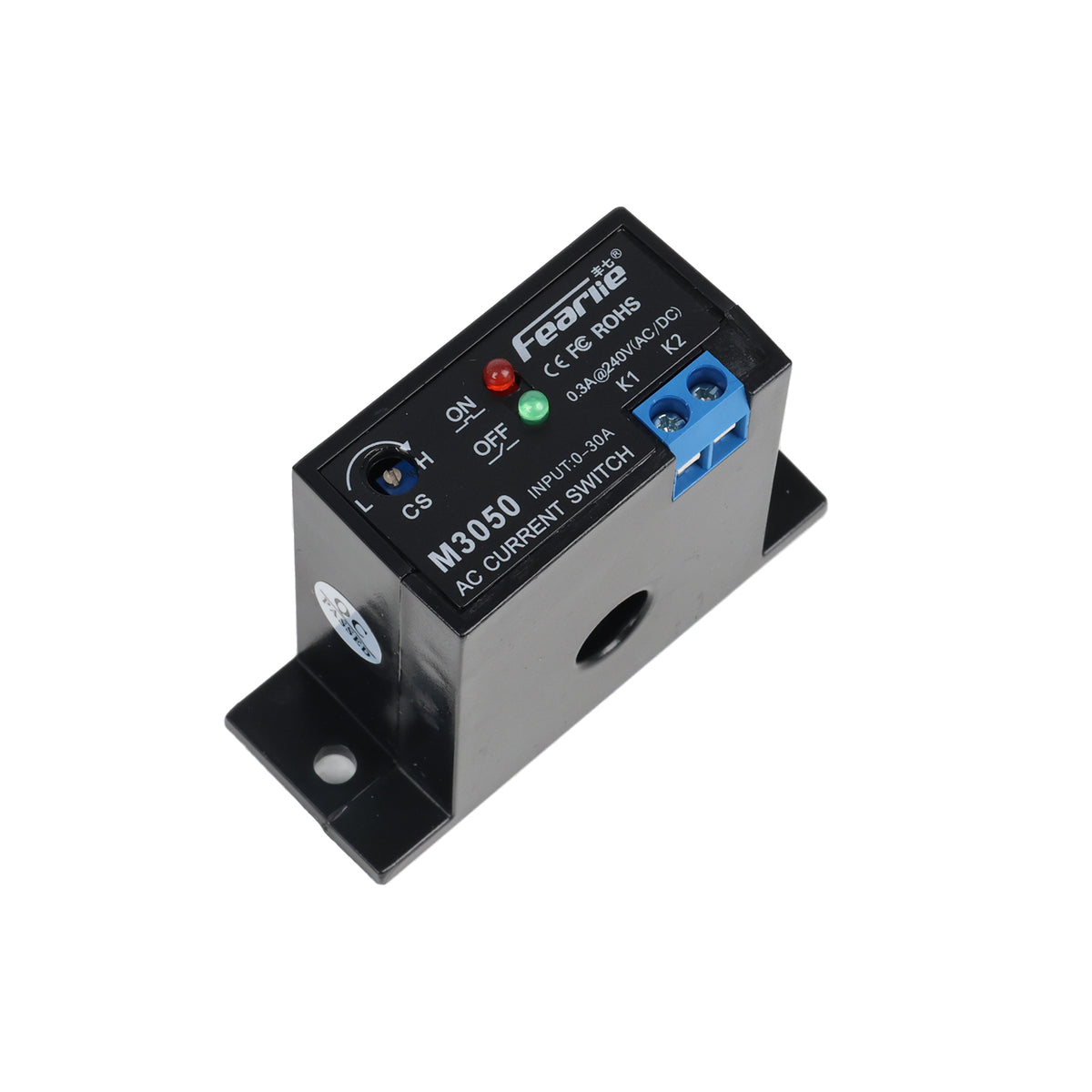 Modul Proudové relé M3050 AC (Spínací kontakt NC, nastavitelné 0,2–30 A)