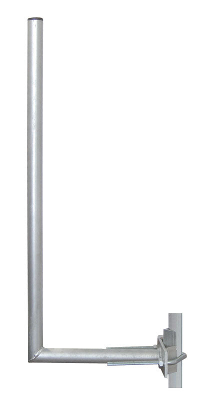 Anténní držák síta 25cm na stožár s vinklem, rozteč třmenu 100mm, trubka 28/2mm, výška 63cm