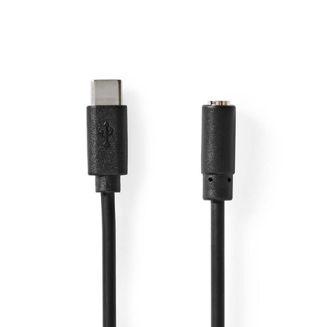 Kabel USB-C - zástrčka 3,5mm NEDIS CCGB65960BK10
