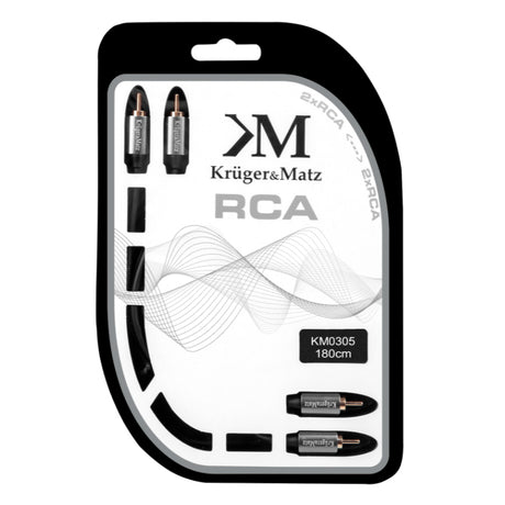 Kabel 2x Cinch konektor/2x Cinch konektor 1,8m KRUGER & MATZ KM0305