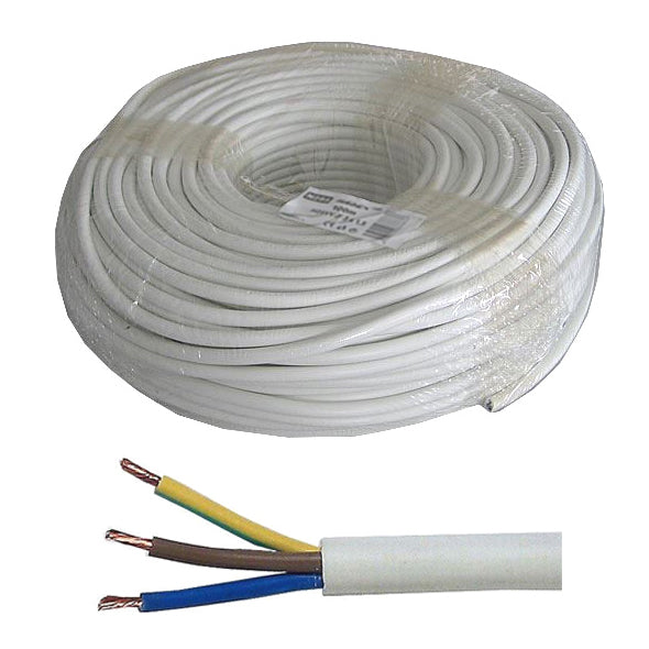Kabel 3x1,5mm2 kulatý 230V H05VV-F (CYSY), balení 100m