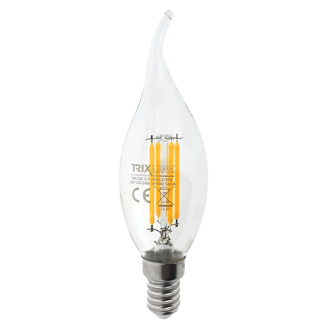 Žárovka Filament E14 5W bílá teplá TRIXLINE C35
