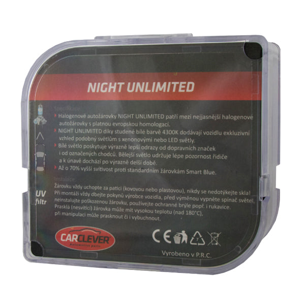 Autožárovka halogenová H4 12V 60/55W Night unlimited CARCLEVER