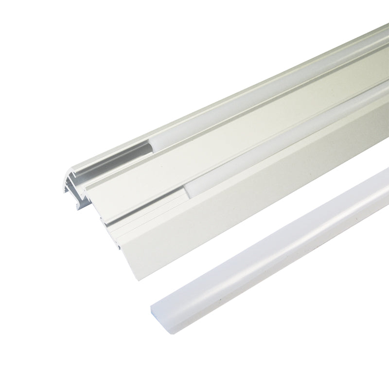 AL profil Stair pro LED pásky, s plexi, 1m