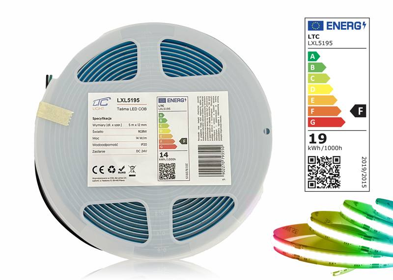 LED pásek 24V IP20 70W RGBW 5m LTC LXL5195