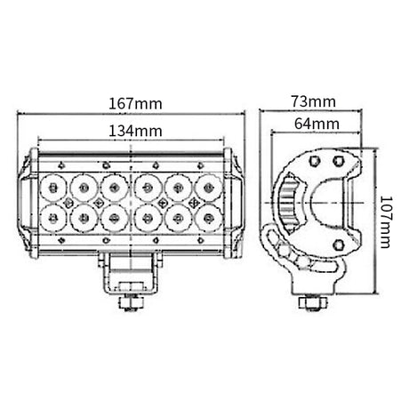 Světlo na pracovní stroje LED T787, 10-30V/36W