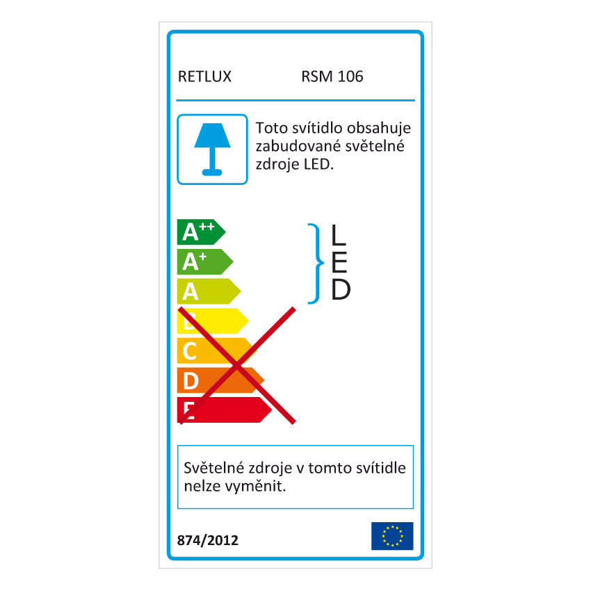 Svítidlo stropní RETLUX RSM 106 12W přisazené