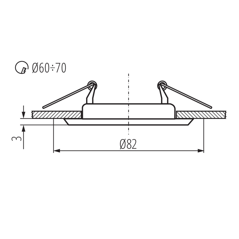 Rámeček do podhledů KANLUX 328 CT-2114-GM Argus Antracit