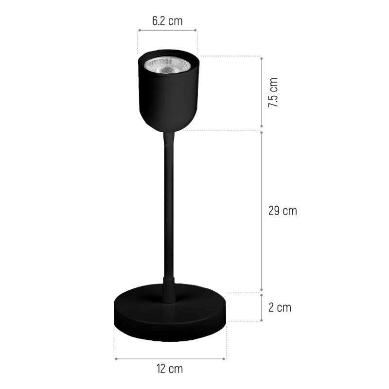 Lampa nástěnná DPM R4T-4W-B černá