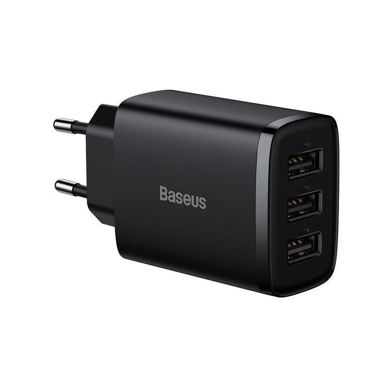 Adaptér USB BASESUS Compact Black 3xUSB