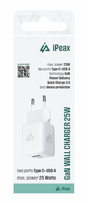 Adaptér USB iPEAX GaN USB/USB-C 90010130 White