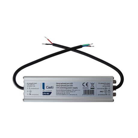 Zdroj spínaný pro LED 12V/ 60W  GETI LPV-60