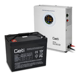 Zdroj záložní GETI GEP501 sinus 500W nástěnný + baterie 70Ah