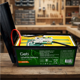 Baterie LiFePO4 25,6V 100Ah GETI GBLE-24-100D displej