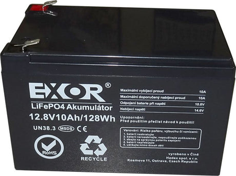 Baterie LiFePO4 12,8V 10Ah EXOR LFP R925A