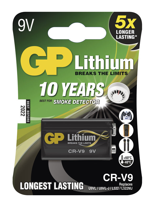 Baterie lithiová 6F22 9V/800mAh GP CR-V9