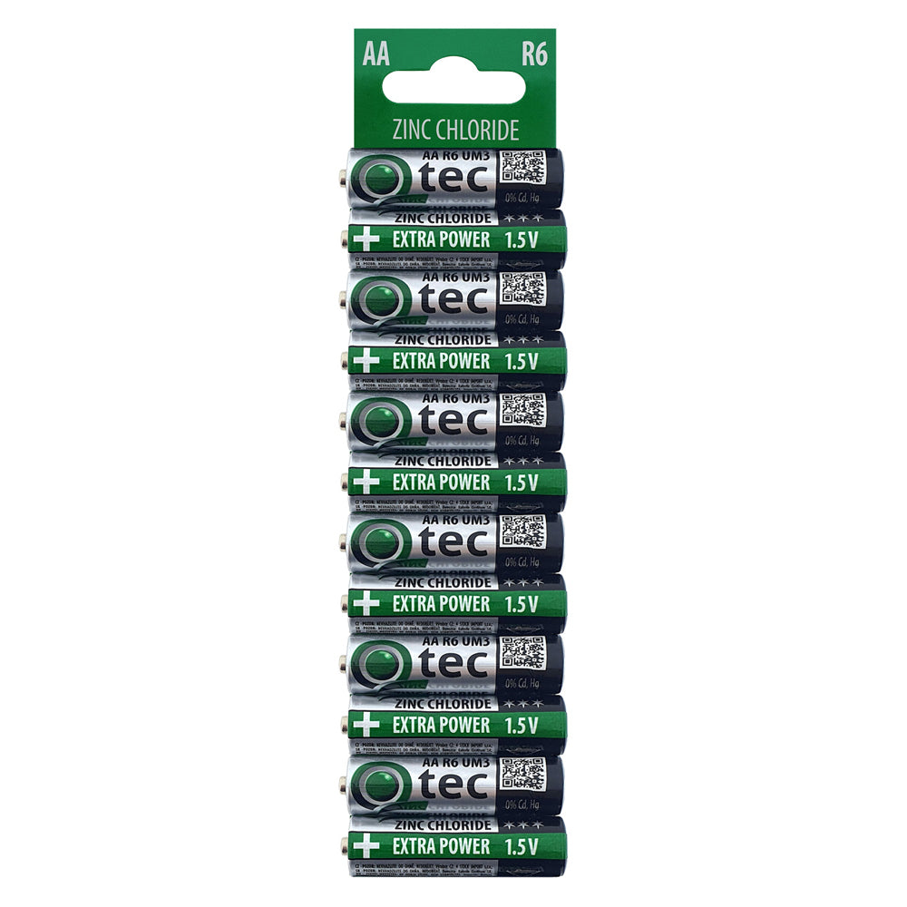 Baterie AA R6/UM3 Extra power Zn-Cl QTEC P1472 12ks / blistr