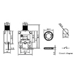 Nadproudový tepelný jistič ST-1 250VAC/20A nebo 32VDC/20A